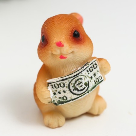Polystone souvenir "Bunny with a bill/hill" mix 4x3x2.6 cm-2