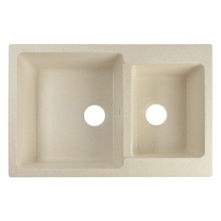 Curler for a kitchen made of stone Zein 191/Q2, 765x500 mm, rectangular, overflow, beige color-3