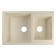 Curler for a kitchen made of stone Zein 191/Q2, 765x500 mm, rectangular, overflow, beige color