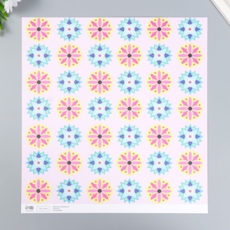 Scrapbooking paper bilateral "illusion" density 180 g 30.5x32 cm-3