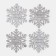 A set for the decor of the dining rooms "Snowflake", 4 pcs, col. silver 6.5x7.5 cm, 100% p/e, felt 626098