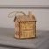 Christmas tree toy "Carved house", from batteries, glow warm white