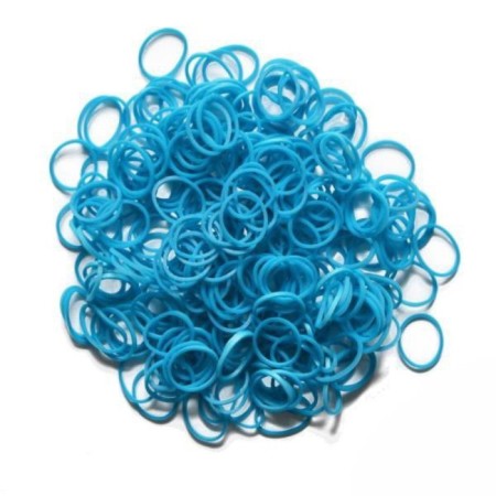 Rubber bands for weaving bracelets Rainbow Loom Blue metallic