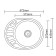 Kitchen car wash Accoona AC4557-R, cut, right, thickness 0.6 mm, 570x450x165 mm, decor