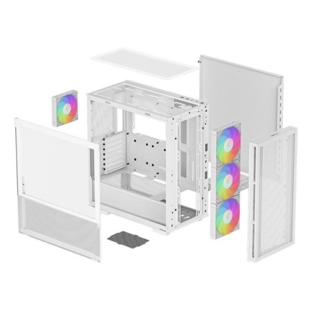 Корпус Deepcool CH560 белый без БП ATX 7x120mm 6x140mm 1xUSB3.0 audio bott PSU-3