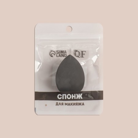 Makeup sponge "drop", 6 × 4 cm, increases when getting wet, black color-7
