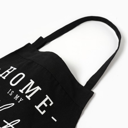 Apron Ethel "Home", Black Color, 60x75 cm, 50%HL, 50%flax-1