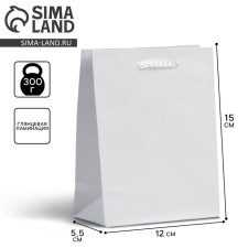 Gift package laminated, packaging, “white”, S 12 x 15 x 5.5 cm