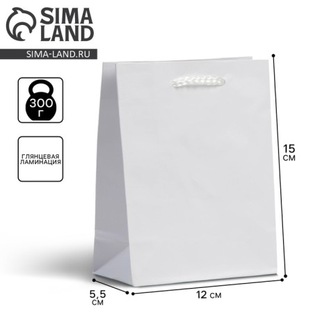 Gift package laminated, packaging, “white”, S 12 x 15 x 5.5 cm