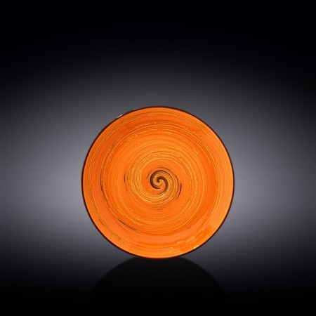Round plate Wilmax England Spiral, D = 18 cm, Orange color