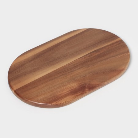 Set for supplying cheese "Marble", 2 knives, board, 24.5 × 16 × 1.5 cm, acacia-7