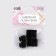 Set for laces, d = 5 mm, latch and tip, 2 pairs, black color