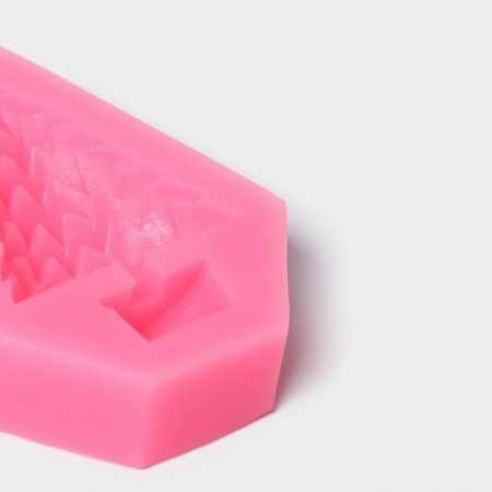 Mold "Christmas tree-igolka", silicone, 7 × 5.5 × 1.8 cm, pink color-2