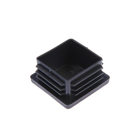 The plug for pipes is square, 50x50 mm, black-1