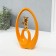 Souvenir Ceramics "Bear - Dreams in reality" orange with gold 6x15.5x27 cm