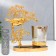 Summary metal, glass for 1 candle "Bird on a tree" D-5 cm, gold 8x15x17.5 cm