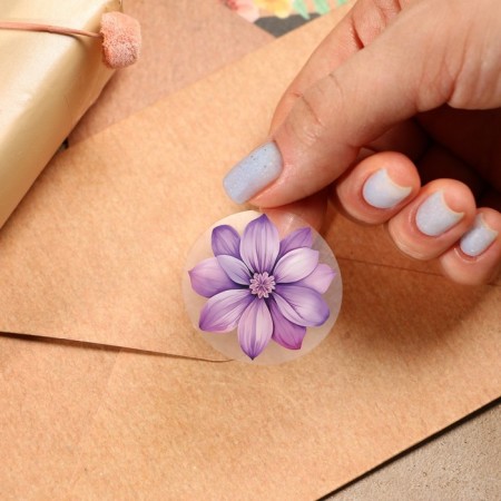 Stickers for gifts and flowers "Flowers", vinyl, 9.3 x 16 cm-6