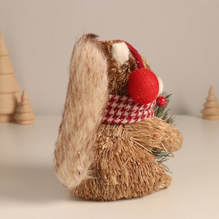 Decor "Squirrel in headphones with berries" 14x9x15 cm-2