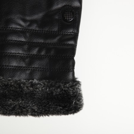 Gloves husband 26.5*1*11 cm, leather claim, insulation claim, prayer, (h), black-1