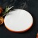 Porcelain plate with a magistro "Cerera" side, d = 20 cm, color orange color