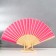 Fan bamboo, textiles h = 22 cm "monocet" in the box, fuchsia