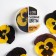 Edible Konfinetta flowers "Viola dark yellow" for cupcakes, cakes and drinks, 5 pcs.