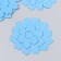 The workpiece of Foamiran "Flower Curly" 10x9.5 cm set 5 pcs. Ribbed bright blue