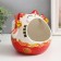 Souvenir Ceramics "Red cat manki-nako with bells" 12.5x16.5x14 cm