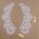 Collar sewing, guipyur, 21 × 7 cm, white color