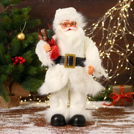 Santa Claus "in a fur white suit, with a bag" moves, 20x40 cm