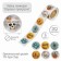 Stick Paper "Scary beautiful" d = 2.5 cm 252 pcs in roll