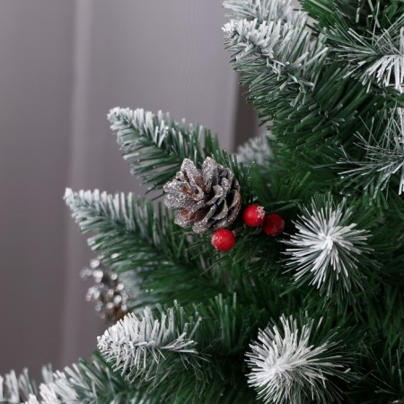 Fir tree artificial table "Carmen" bumps silver +berries 55 cm-1