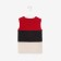 Vest for a boy, red/beige color, height 92 cm