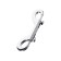 Bilateral carabiner TOFYA METAL, silver color