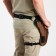 Lightning waist bag, 3 outer pockets, hook on the thigh, brown color