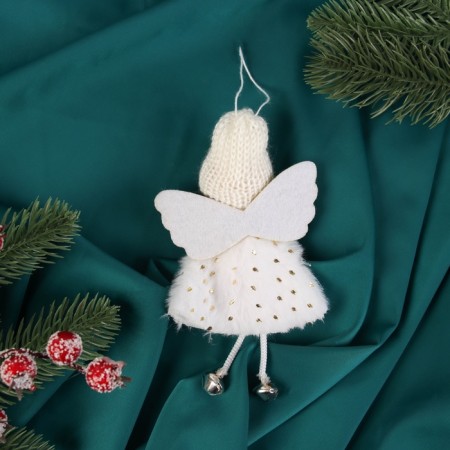 Soft suspension "Alice" peas, 13x6 cm, white-gold-1