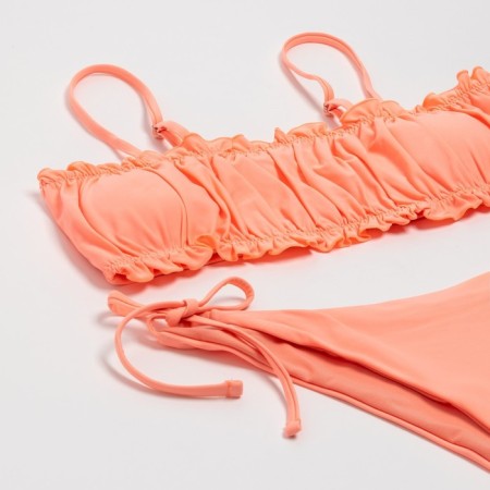 Women's swimsuit with a top bando Minaku color peach color, size 48-5
