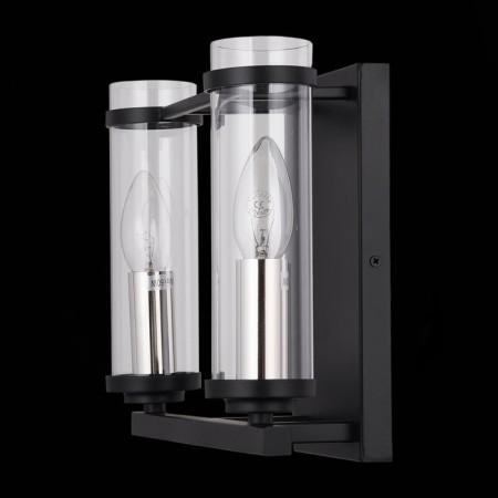 Sconces st. SL334.401.02. Bichero. 2x60 W, E14, 29, 4x24 cm, black color, nickel-6
