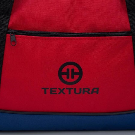 Sports bag, textura, average size, blue/red color-2