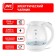 Electric kettle JVC JK-KE1514, glass, 2200 watts, 1.7 l, white