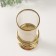 Ceramics candlestick, glass on 1 candle "Illusion. Zebra" d = 7.5 cm gold 9x9x24 cm