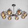 ARISA chandelier 8he27 40W black-silver 80x80x40 cm