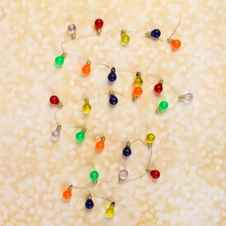 Miniature Puppet "garland - ball", length 1 meter, toy: 2.5 × 1.5 cm, Mix color-3