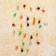 Miniature Puppet "garland - ball", length 1 meter, toy: 2.5 × 1.5 cm, Mix color