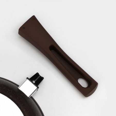 Pan, d = 24 cm, removable handle, anti -stick coating, color coffee marble-3