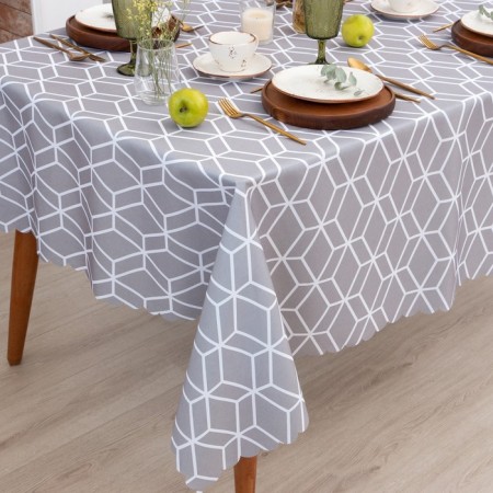The tablecloth is the Hexagon 145x180 cm, 100% p/e-1