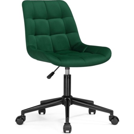 Computer chair Chester Metal/velor, black/green 49x60x84 cm
