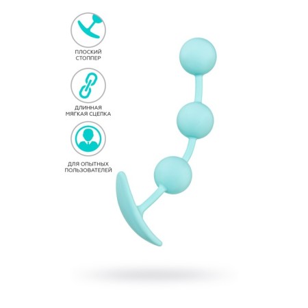 Anal sleeve Todo by toyfa triplex, silicone, mint, 15 cm, Ø 2.5 cm