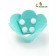 Veterinary collar made of felt "chamomile", size XS, turquoise