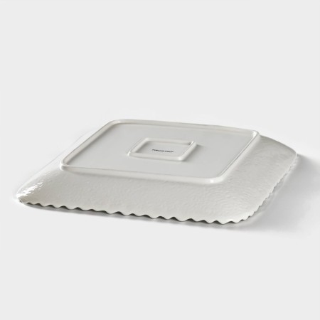 Porcelain plate square Magistro "Blanche. Flower ", 26.5 × 26.5 cm, white color-2